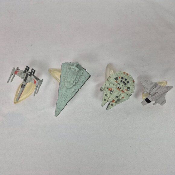 Star Wars: A New Hope Micro Machines Mini Spaceships w/Stands 8 Piece Set VTG 93 - Picture 3 of 5